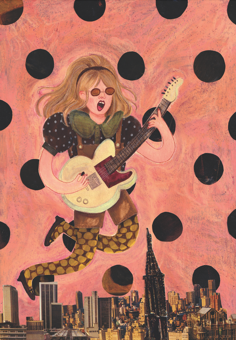 'Grrrl' Art print A5